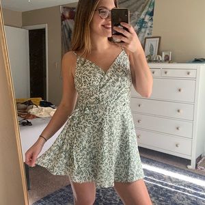 Vine Printed Skort with Low Back